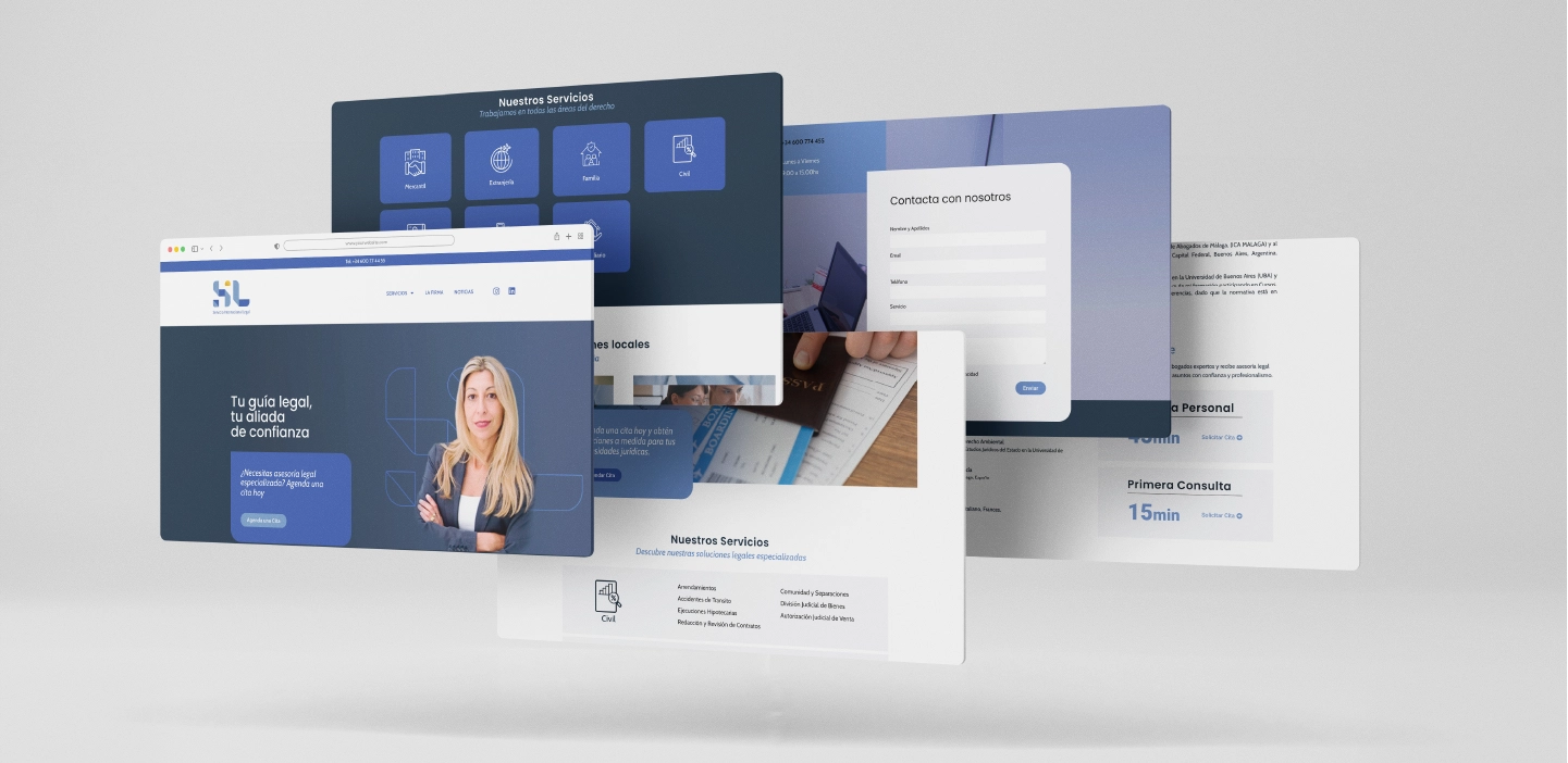 Desarrollo de Sitio Web Institucional para Estudio de abogados - deltomate comunidación y diseño